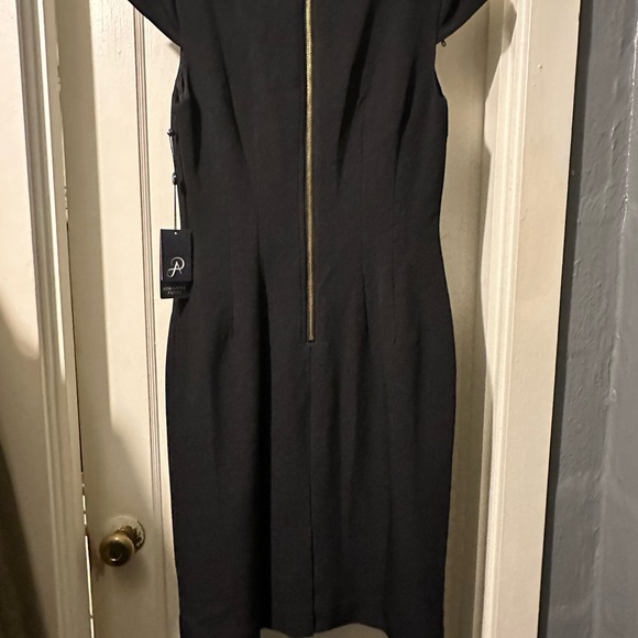 ADRIANNA PAPELL Teal and Black Midi Dress NWT - Picture 6 of 8